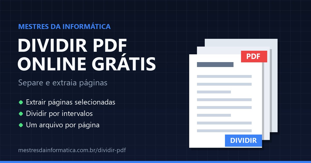 Dividir PDF online: dividir PDF online e grátis