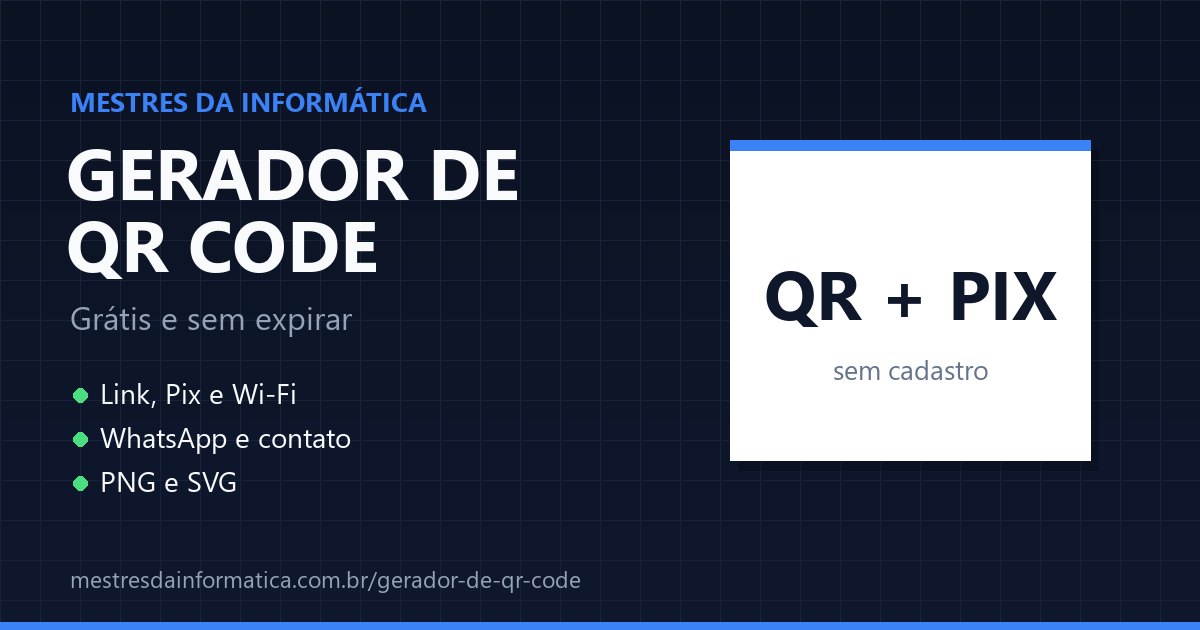 Gerador de QR Code: gerador de QR Code online e grátis