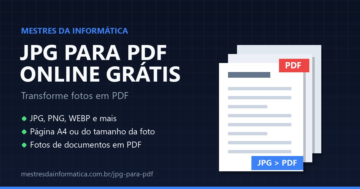 Converter JPG para PDF: JPG para PDF online e grátis