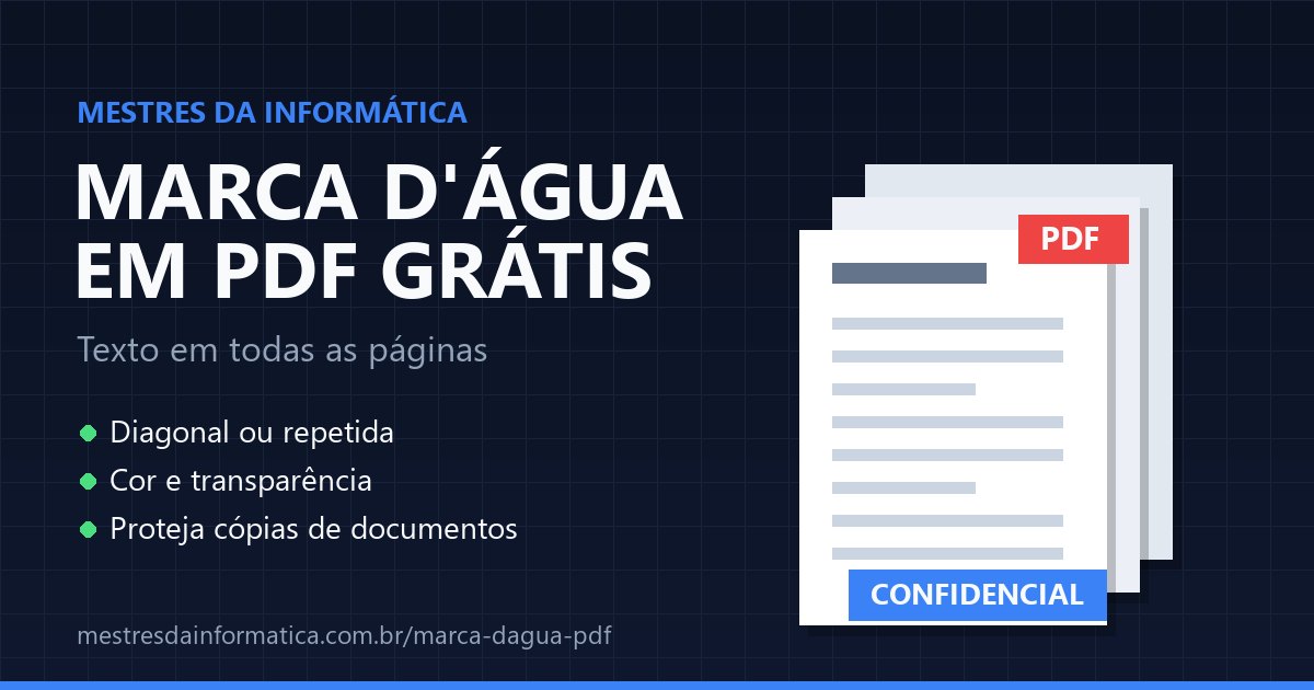 Colocar marca d'água em PDF: marca d'água em PDF online e grátis