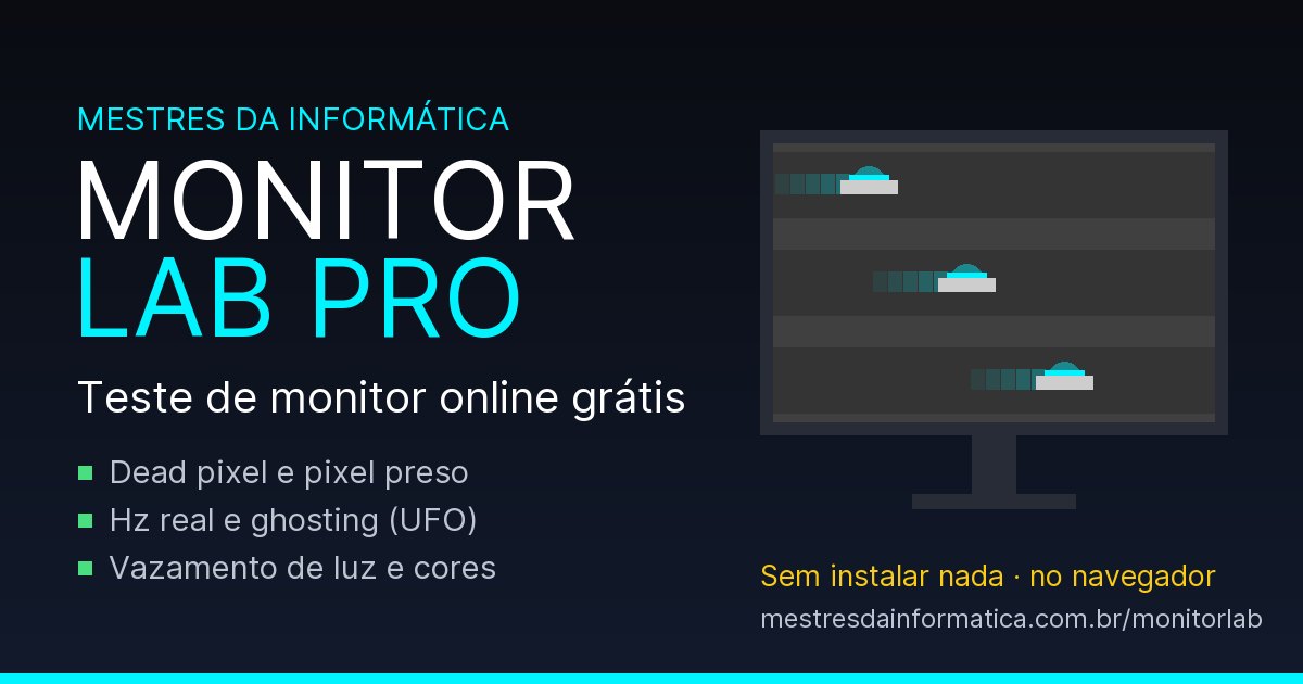 Teste de monitor online Monitor Lab Pro: dead pixel, Hz real e ghosting