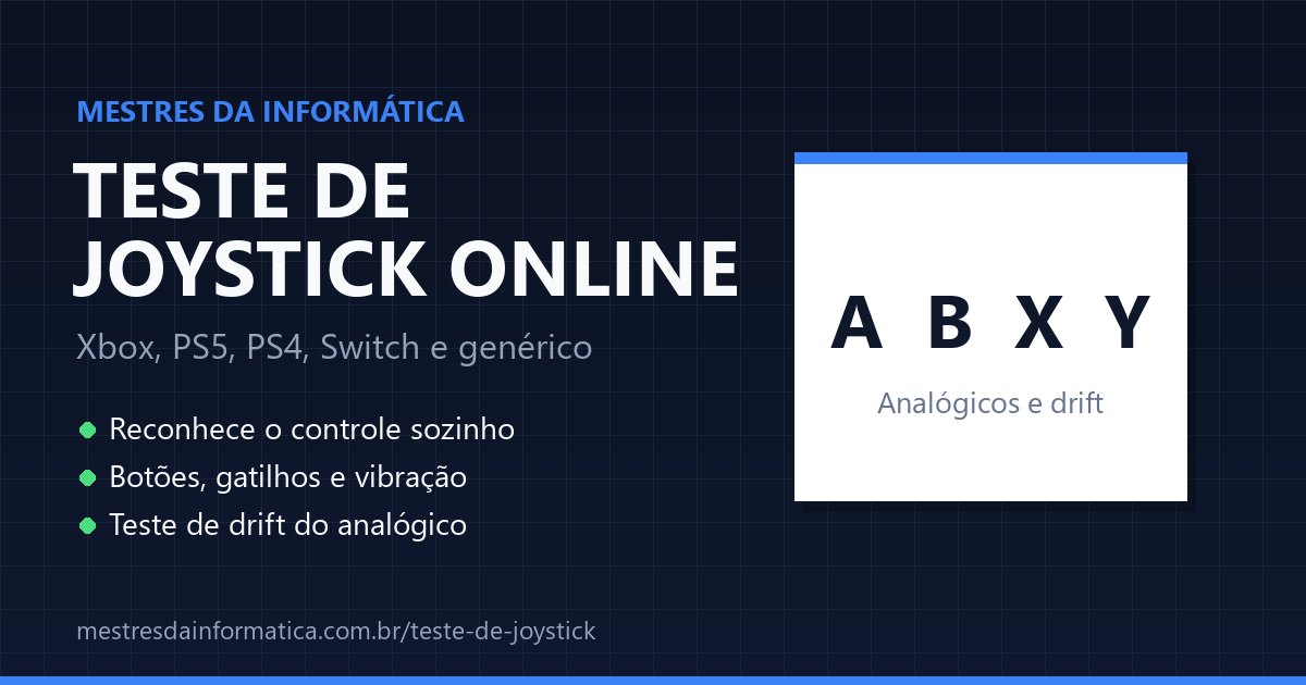 Teste de joystick online: controle na tela com botões, gatilhos e analógicos