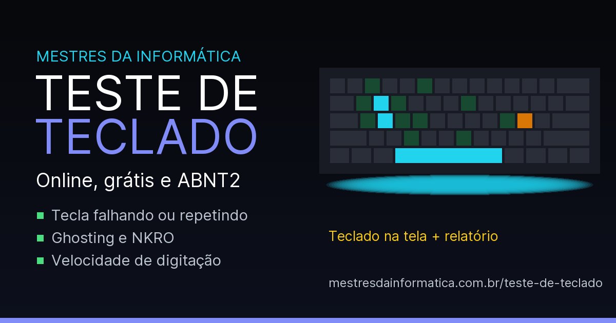 Teste de teclado online ABNT2 do Teclado Lab: teclas, ghosting e digitação