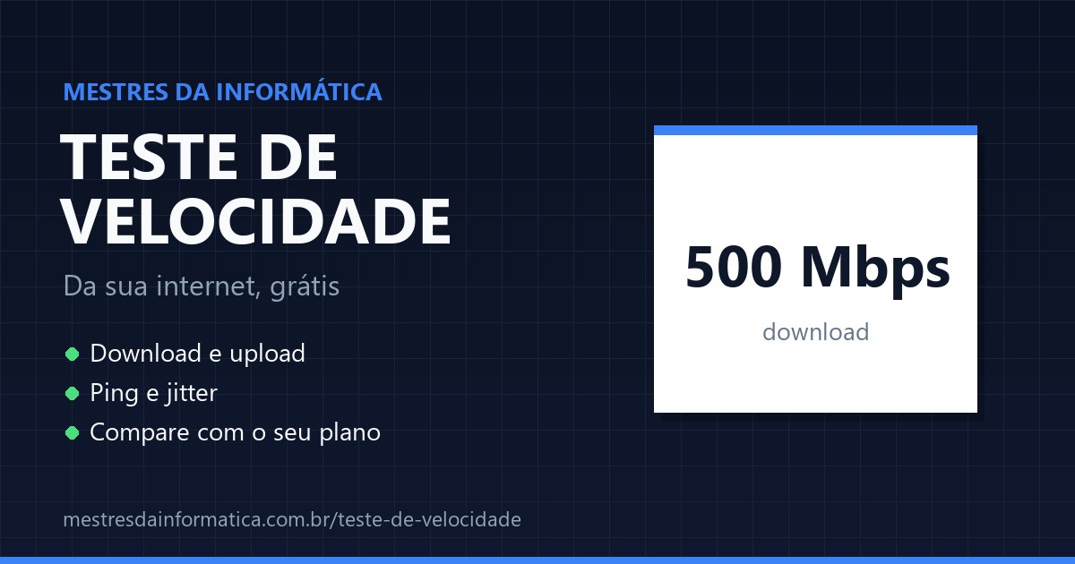 Teste de velocidade da internet: teste de velocidade online e grátis