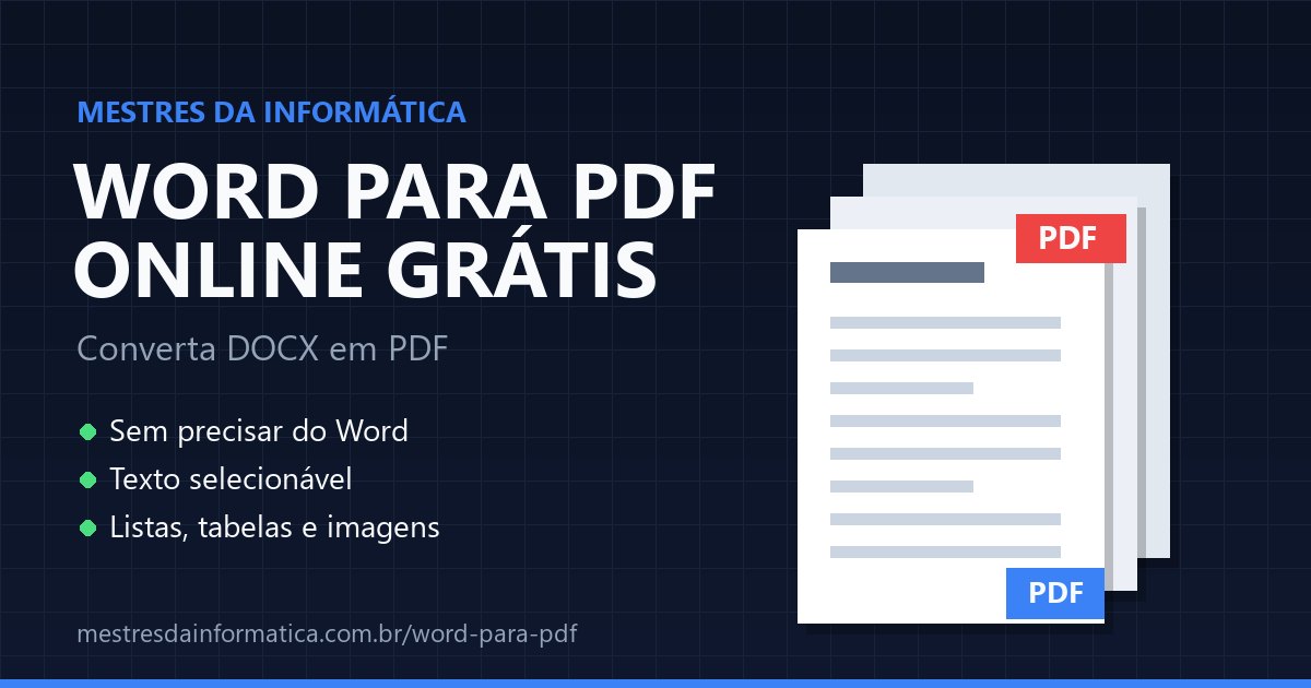 Converter Word para PDF: Word para PDF online e grátis