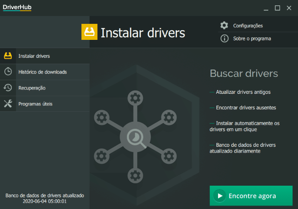 captura de tela do driverhub