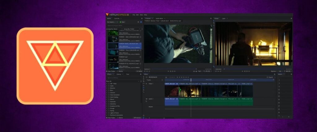 O HitFilm Express é uma ferramenta de edição de vídeo gratuita e de código aberto para Windows e Mac. Ele oferece uma variedade de recursos avançados de edição de vídeo e efeitos especiais para usuários intermediários e avançados.