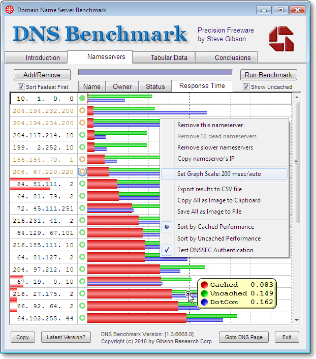 O que é o DNS Benchmark?