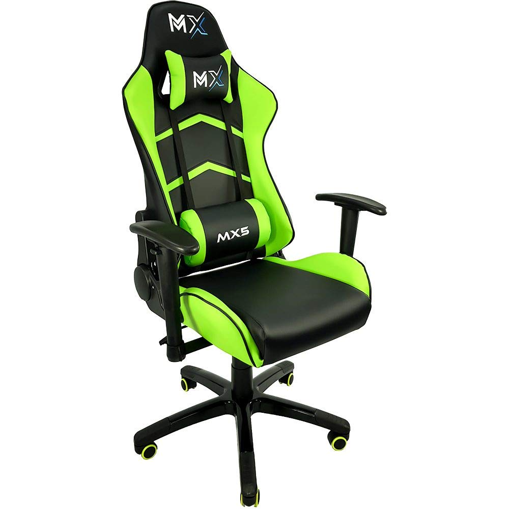 Cadeira Gamer MX5 Giratória Preto e Verde, Mymax