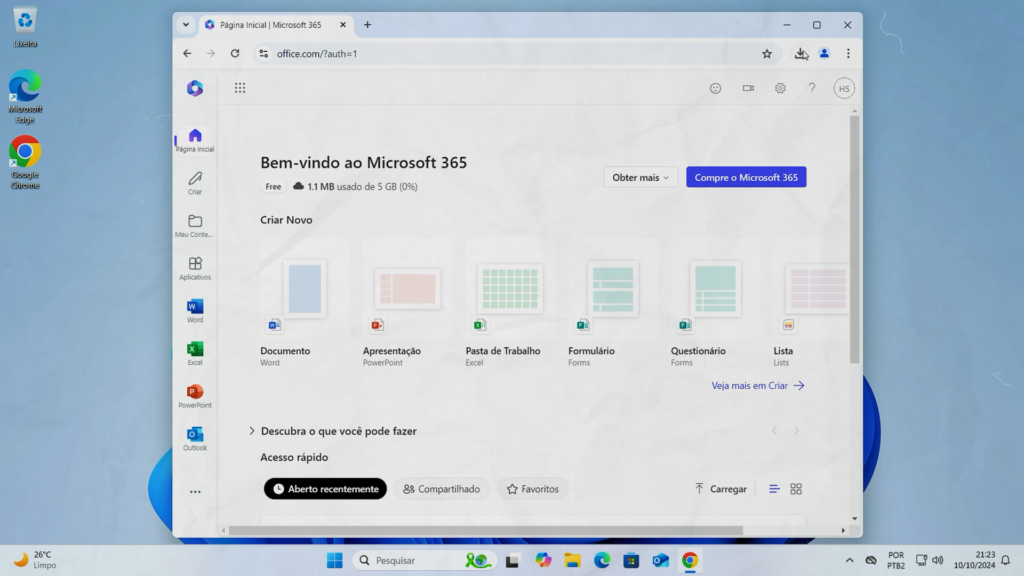 Se você é fã do Microsoft Office, mas não quer gastar com a assinatura, a versão online do Office pode ser uma ótima alternativa. Muitos não sabem, mas a Microsoft oferece uma versão gratuita que inclui o Word, Excel e PowerPoint diretamente no navegador. Tudo o que você precisa é de uma conta Microsoft para acessar.