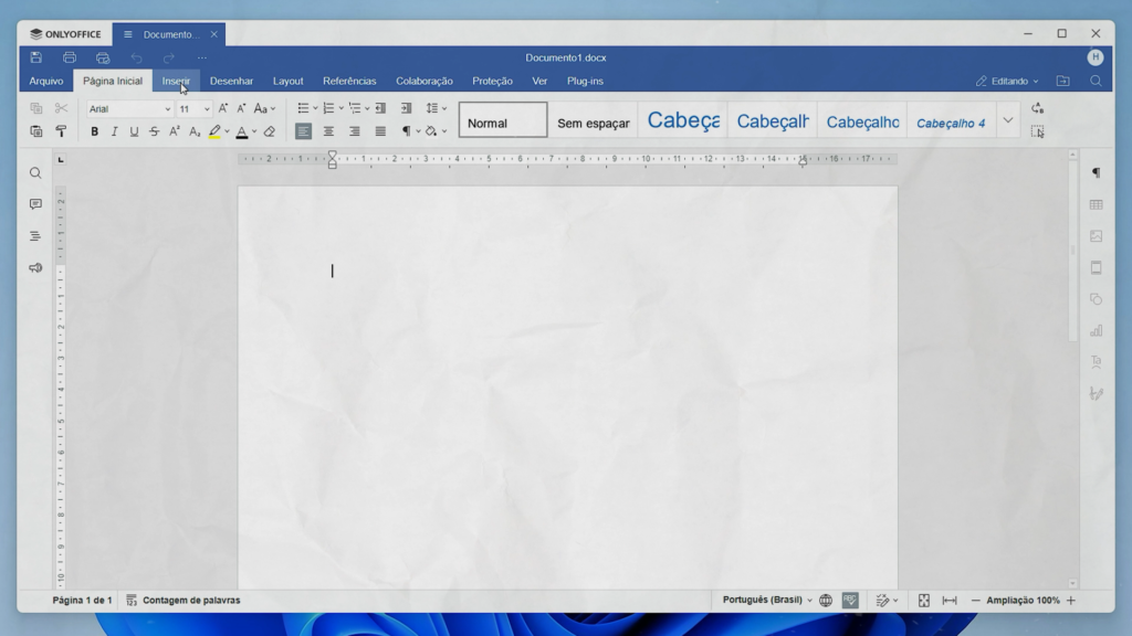 Por fim, temos o OnlyOffice, uma alternativa que combina edição online e offline de forma bem flexível. Com uma interface muito intuitiva e parecida com o Microsoft Office, ele oferece uma versão para instalar no desktop e integração com serviços de armazenamento na nuvem, como Google Drive e Dropbox. Essa combinação de funcionalidade offline e integração com a nuvem faz do OnlyOffice uma opção extremamente versátil e adequada para diferentes tipos de uso.