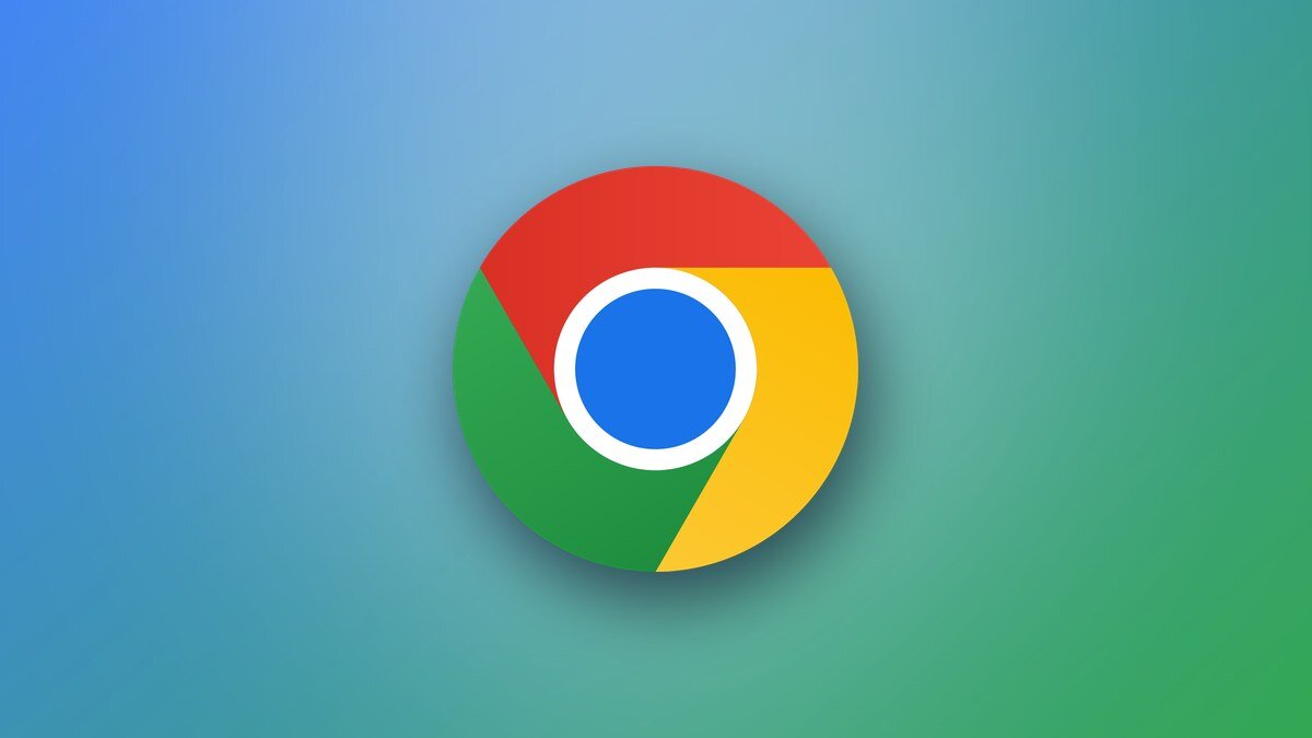 logo do google chrome sobre fundo azul e verde